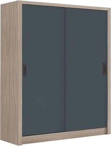 VANITY Ντουλάπα Δίφυλλη - Συρόμενη, Αποχρώσεων Sonoma Oak &amp; Grey   1τμχ