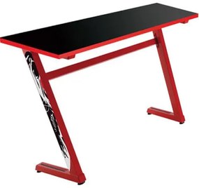 WHITE SHARK GAMING Z-SHAPED DESK FRAME WITH DESKTOP BOARD BLACK RED