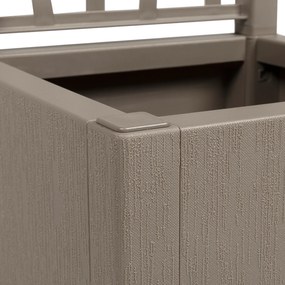 vidaXL Γλάστρα για Κήπο με Πλέγμα Ανοιχτό Καφέ 36x36x140 εκ PP
