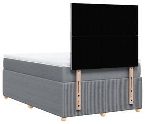 ΚΡΕΒΑΤΙ BOXSPRING ΜΕ ΣΤΡΩΜΑ ΑΝΟΙΧΤΟ ΓΚΡΙ 120X190 ΕΚ. ΥΦΑΣΜΑΤΙΝΟ 3294295