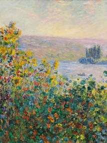 Αναπαραγωγή Flower Beds in Vétheuil (1881), Claude Monet