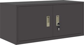vidaXL Ντουλάπι αποθήκευσης 2 τμχ. Μαύρο 90 x 40 x 145 cm Ατσάλι