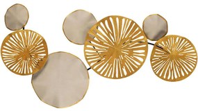 Διακοσμητικό Τοίχου Astrid 279ENZ1198 79x35cm Grey-Gold Wallity Metal
