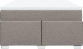 vidaXL Κρεβάτι Boxspring με Στρώμα Taupe 140x200 εκ. Υφασμάτινο