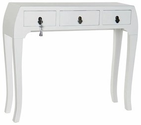 Έπιπλο Εισόδου DKD Home Decor Λευκό Ασημί 96 x 26 x 80 cm