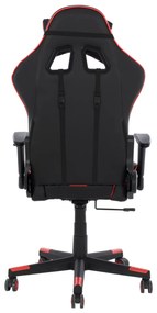 Καρέκλα Γραφείου Gaming Docks Μαύρο Κόκκινο Pu 67x70x130 Εκ.