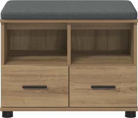 vidaXL Πάγκος Παπουτσιών με Μαξιλάρι Artisan Δρυς 60 x 38 x 46 εκ