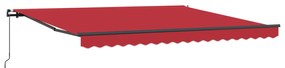 vidaXL Ανασυρόμενη Τέντα  Κόκκινη 400x300 cm