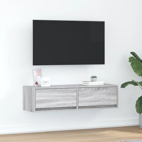 vidaXL Κονσόλα Τηλεόρασης Γκρι Σονομά 100x31x25,5 εκ Επεξεργασμένο Ξύλο