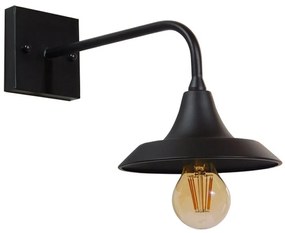 Φωτιστικό Τοίχου-Απλίκα Phia 01122 Black GloboStar Metal