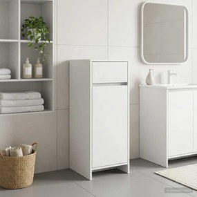 vidaXL Ντουλάπι Μπάνιου Λευκό 35 x 36,5 x 85 εκ. Επεξεργασμένο Ξύλο