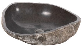 Νεροχύτης Stone Sink Λαξευμένη Πέτρα Γκρι Απόχρωση 55x44x16 Εκ.