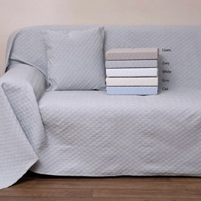 Ριχτάρι Δήλος White Viopros Τετραθέσιο 170x320cm Βαμβάκι-Πολυέστερ
