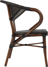 ΠΟΛΥΘΡΟΝΑ ΑΛΟΥΜΙΝΙΟΥ CLAY BAMBOO LOOK ΚΑΦΕ ΜΕ TEXTLINE HM5025 60,5x59x81Υ