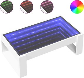 vidaXL Τραπεζάκι Σαλονιού Infinity LED Λευκό 90x53x30 εκ.