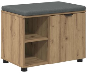 vidaXL Παγκάκι Χαλωρίου με μαξιλάρι Τεχνίτικη Δρυς 60 x 38 x 46 εκ