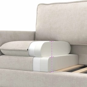 vidaXL Καναπές Κρεμ 156 x 81 x 87,5 εκ Πολυεστέρας