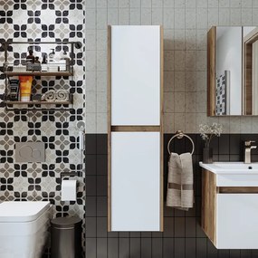 Stewehome Ντουλάπι Πετσετών Μπάνιου με Ράφια 35x30x130 cm