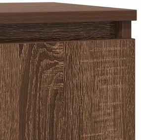 Συρταριέρα με Συρτάρια καφέ δρυς 71x35x65 εκ. Επεξ. Ξύλο - Καφέ