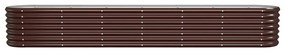 vidaXL Ζαρντινιέρα Καφέ 260x40x36 εκ. Ατσάλι με Ηλεκτρ. Βαφή Πούδρας