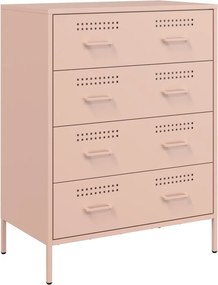vidaXL Ντουλάπι Ροζ 68x39x89 εκ. από Ατσάλι