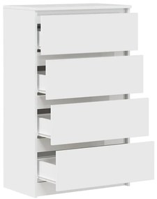 vidaXL Συρταριέρα Γυαλιστερό Λευκό 60x35x98,5 εκ. Επεξεργασμένο Ξύλο