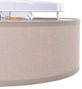 vidaXL Φωτιστικά Οροφής  Flush Mount Ταπέ Ø 38 εκ Υφάσματος E27