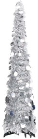 vidaXL Χριστουγεννιάτικο Δέντρο Τεχνητό Pop-Up Ασημί 120 εκ. από PET