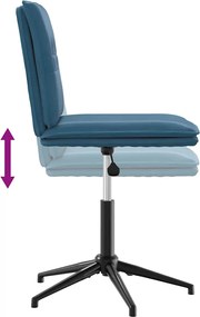 vidaXL Καρέκλες Τραπεζαρίας 2 τεμ. Μπλε Βελούδινες