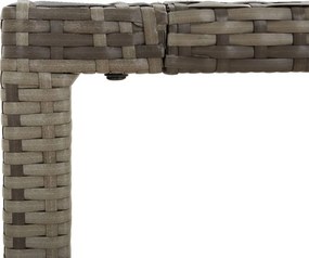 vidaXL Σετ Τραπεζαρίας Κήπου 9 τεμ. Γκρι Συνθ. Ρατάν με Μαξιλάρια