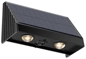 Ηλιακή Απλίκα Φωτιστικό Τοίχου LED 2x0,5W IP65 3000K Seneca 80204310S It Lighting-80204711S-Μαύρο 80204711S