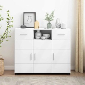 vidaXL Πλαϊνό γραφείο Λευκό 88.5 x 30.5 x 73 εκ Επεξεργασμένο ξύλο