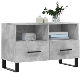 vidaXL Έπιπλο Τηλεόρασης Γκρι Σκυροδέματος 80x36x50 εκ. Επεξεργ. Ξύλο
