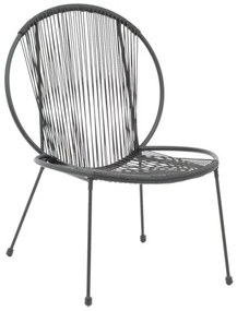 Καρέκλα κήπου Dapper Pakoworld μαύρο μέταλλο-pe μαύρο 64.5x74.5x76εκ 152-000042-152-000042-Μαύρο 152-000042