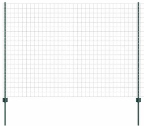 vidaXL Σετ Περικύκλωσης Κήπου Πράσινο 10 x 1.5 μ Μέταλλο & Πλαστικό