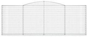 vidaXL Συρματοκιβώτια Τοξωτά 8 τεμ. 400x30x140/160 εκ. Γαλβαν. Ατσάλι