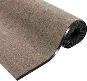 vidaXL Χαλάκι Εξώπορτας Μπεζ και Μαύρο 120 x 400 cm 100% Πολυαμίδιο