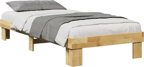 vidaXL Πλαίσιο κρεβατιού χωρίς στρώμα 90x200 cm μασίφ ξύλο δρυς