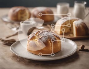 Σετ των 2 Intra Συλλεκτικό Ξύλινο Παζλ Plywood  4mm - Τραπέζι με πιάτα και μπολ με γάλα, ψωμί και καφέ Σε Ξύλινο Κουτί - Διαστάσεις: 10x10 cm – 25 κομμάτια