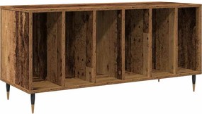vidaXL Ντουλάπι δίσκων βινυλίου Παλαιό ξύλο 100 x 38 x 48 εκ.