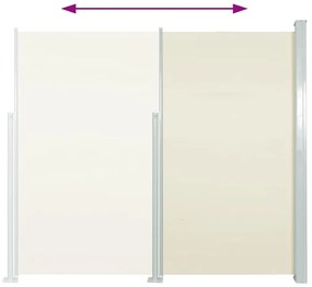 vidaXL Σκίαστρο Πλαϊνό Συρόμενο Βεράντας Κρεμ 100 x 500 εκ.