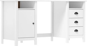 vidaXL Γραφείο Hill Λευκό 150x50x74 εκ. από Μασίφ Ξύλο Πεύκου