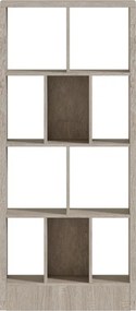 Βιβλιοθήκη Dividre pakoworld sonoma oak μελαμίνης 80x30x181εκ