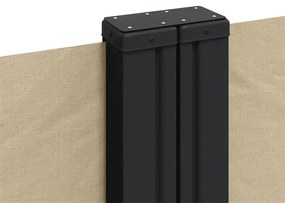 vidaXL Σκίαστρο Πλαϊνό Συρόμενο Μπεζ 120 x 1000 εκ.