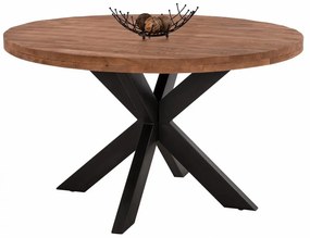 Τραπέζι Wes HM8484.11 Από Μασίφ Ξύλο Mango D130Χ78cm Natural Μέταλλο,Ξύλο