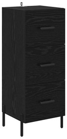 vidaXL Πλαϊνό γραφείο Μαύρη δρυς 34 x 34.5 x 90 εκ Επεξεργασμένο ξύλο
