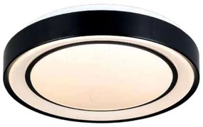 Φωτιστικό Οροφής-Πλαφονιέρα Led 42179-B 40x8cm 2200Lm Black Inlight Metal,Acrylic