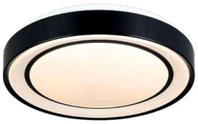 Φωτιστικό Οροφής-Πλαφονιέρα Led 42179-B 40x8cm 2200Lm Black Inlight Μέταλλο,Ακρυλικό