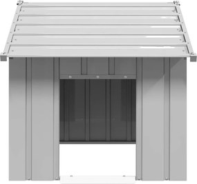 vidaXL Σπιτάκι σκύλου με οροφή 83x130x85 cm Γαλβανισμένος χάλυβας