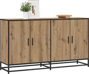 vidaXL Πλαϊνό γραφείο Artisan Δρυς 134 x 35 x 76 εκ.